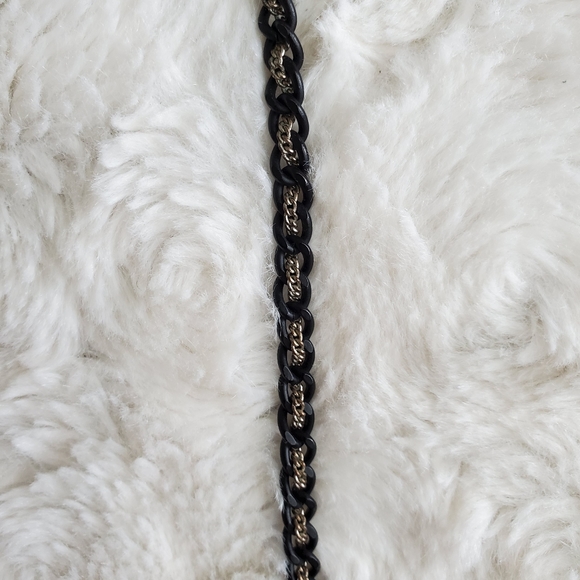 Betsey Johnson Faux Pearl Black Ribbon Necklace - Picture 5 of 9